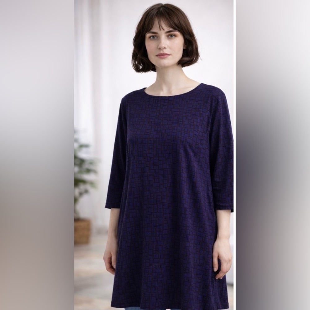 JUST FEMALE Window Merle Mini Dress M Navy Blue Red Check Print Keyhole Back